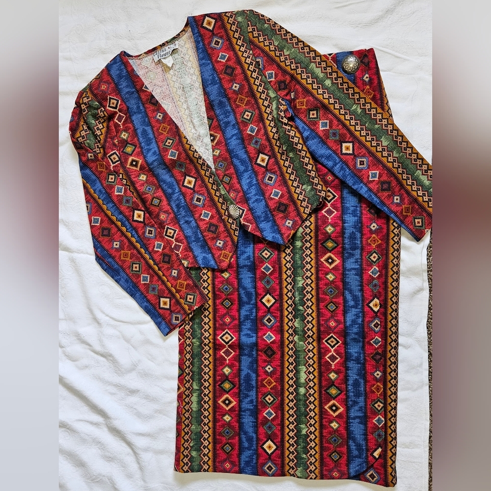 Vintage southwestern jacket and skirt